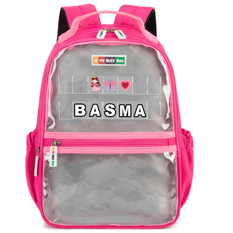 My Busy Bag Add Your Name Backpack - Pink