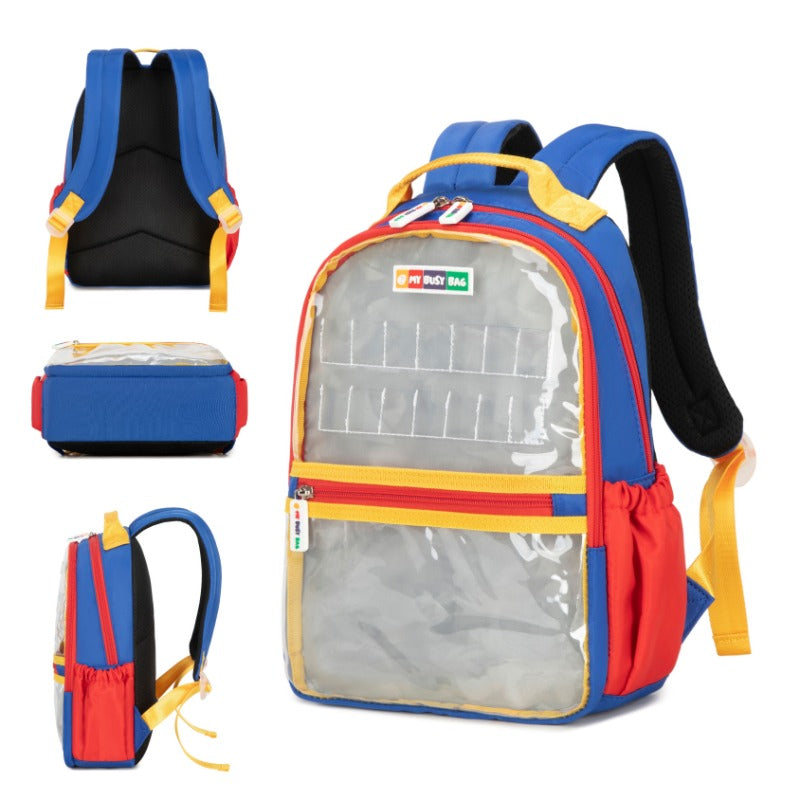 My Busy Bag Add Your Name Backpack - Red and Blue