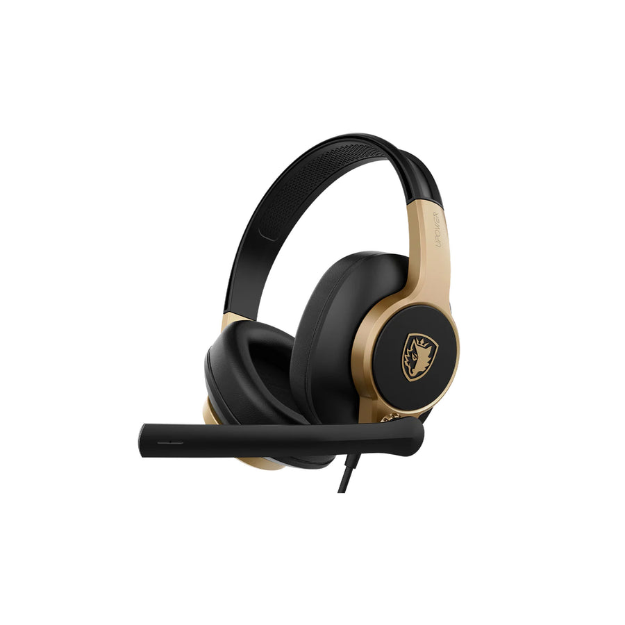 Sades Upower Wired Gaming Headset - Gold