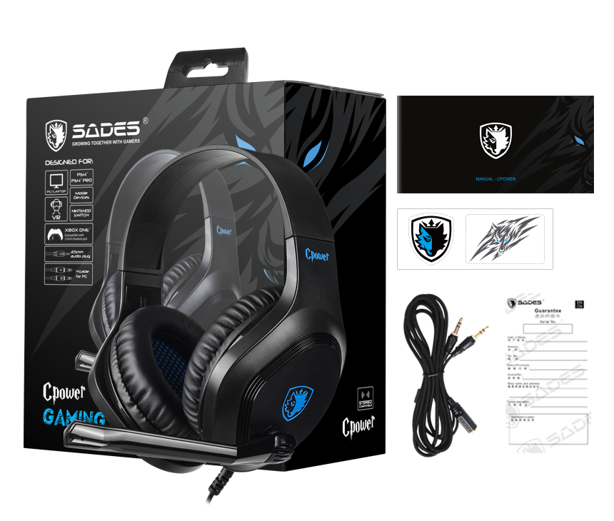 SADES Cpower 3.5mm Stereo Gaming Headset