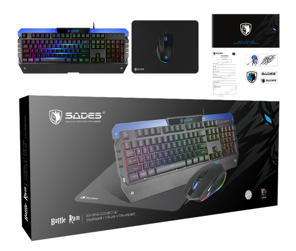 Sades Gaming Combo Battle Ram (Keyboard, Mouse & Mouse Pad)