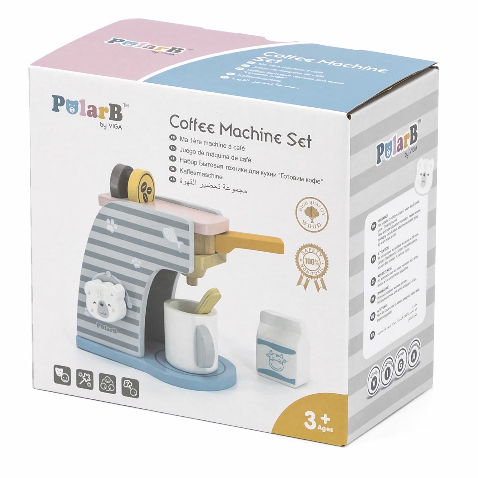 VIGA - Wooden Coffee Machine Set