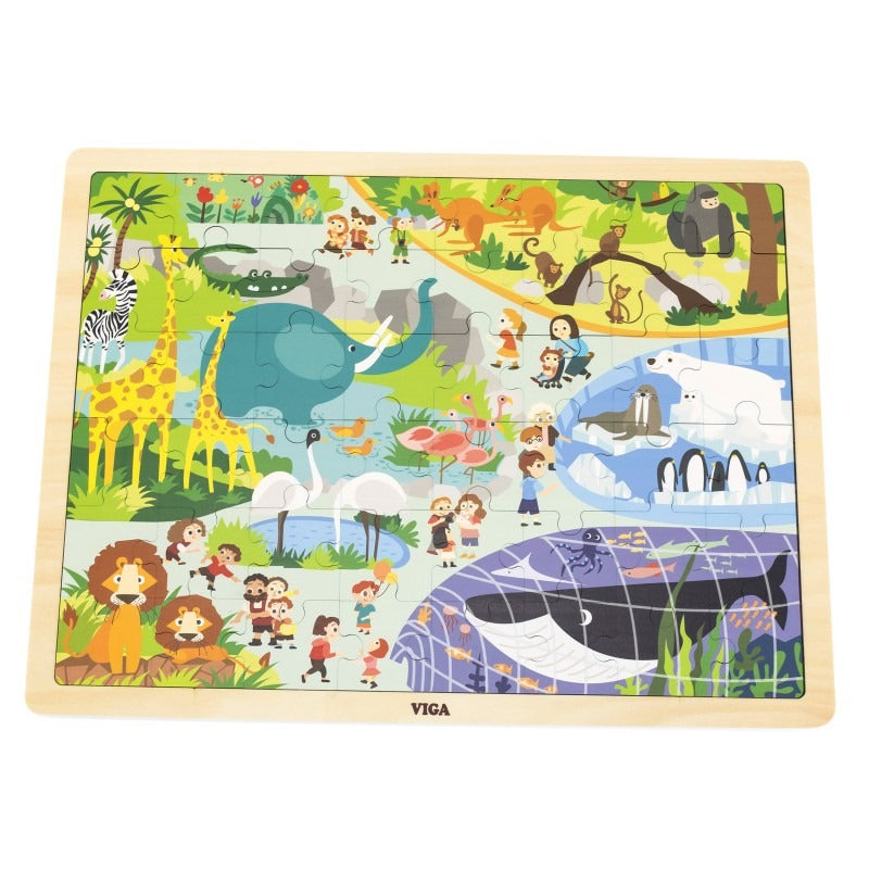 VIGA - Zoo Wooden Puzzle - 48 Pieces