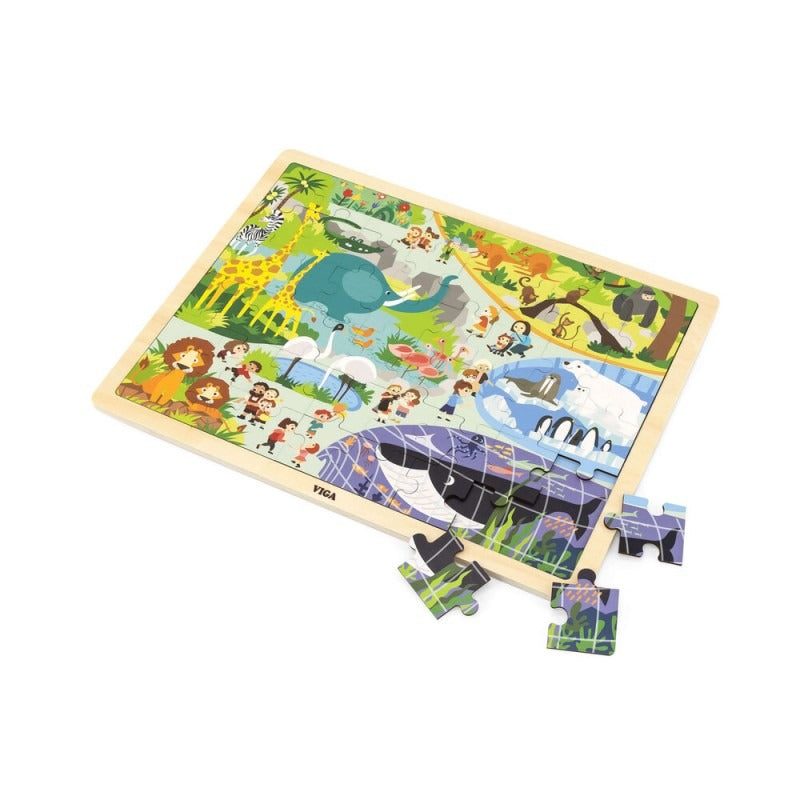 VIGA - Zoo Wooden Puzzle - 48 Pieces