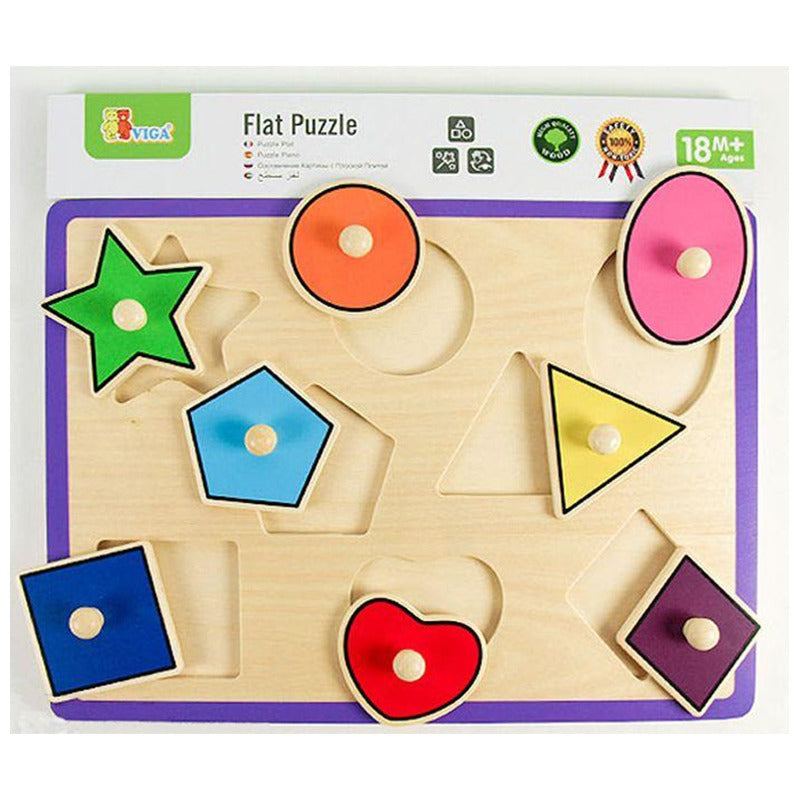 VIGA - Flat Puzzle Shapes 8 Pcs