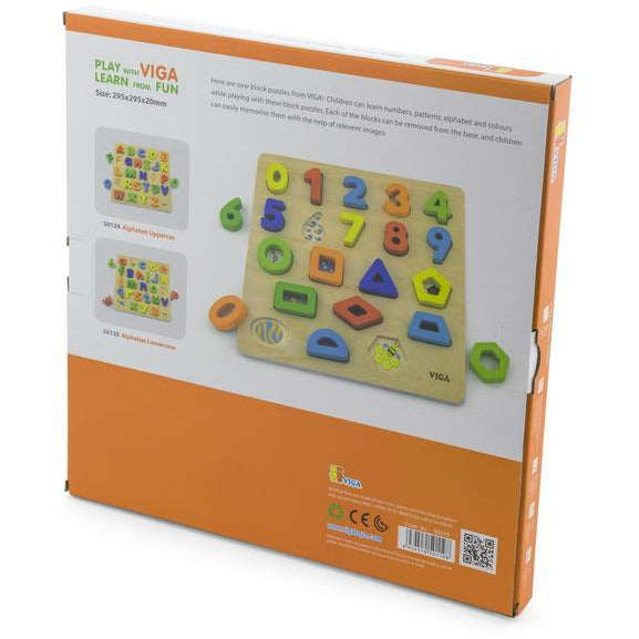 VIGA - Puzzle Shape Sorter Of Numbers And Shapes