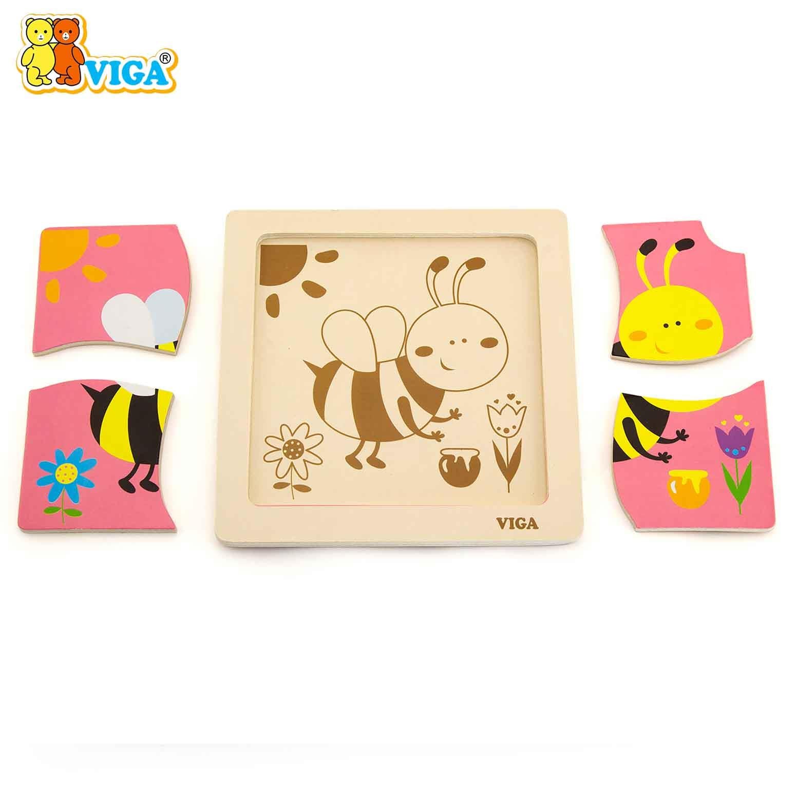VIGA - Handy Wooden Puzzle - Bee