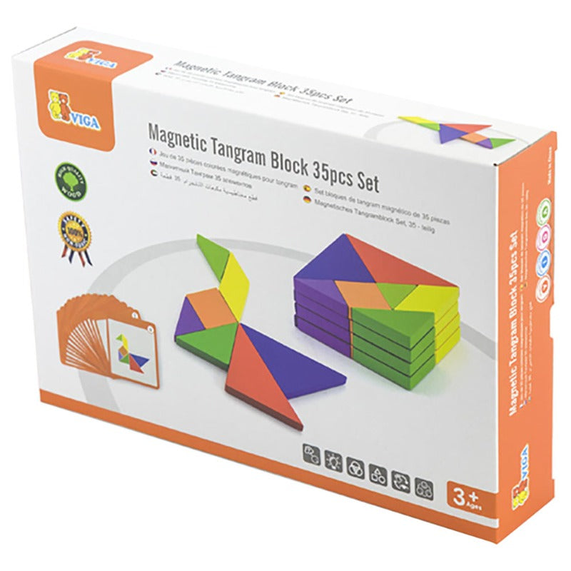 VIGA - Magnetic Tangram Block Set - 35 Pcs
