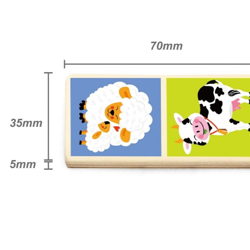 VIGA - Animals Dominoes Game 28 Pcs