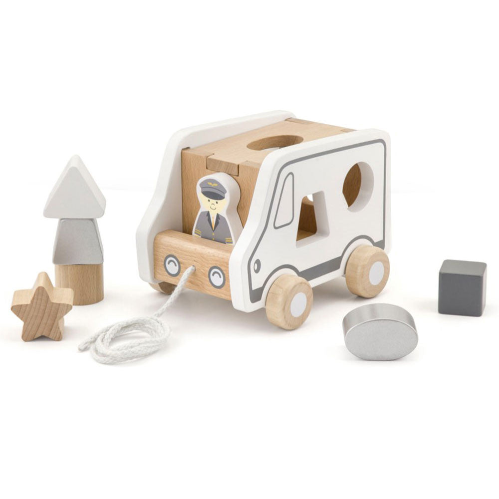 VIGA Pull Along Shape Sorting Truck