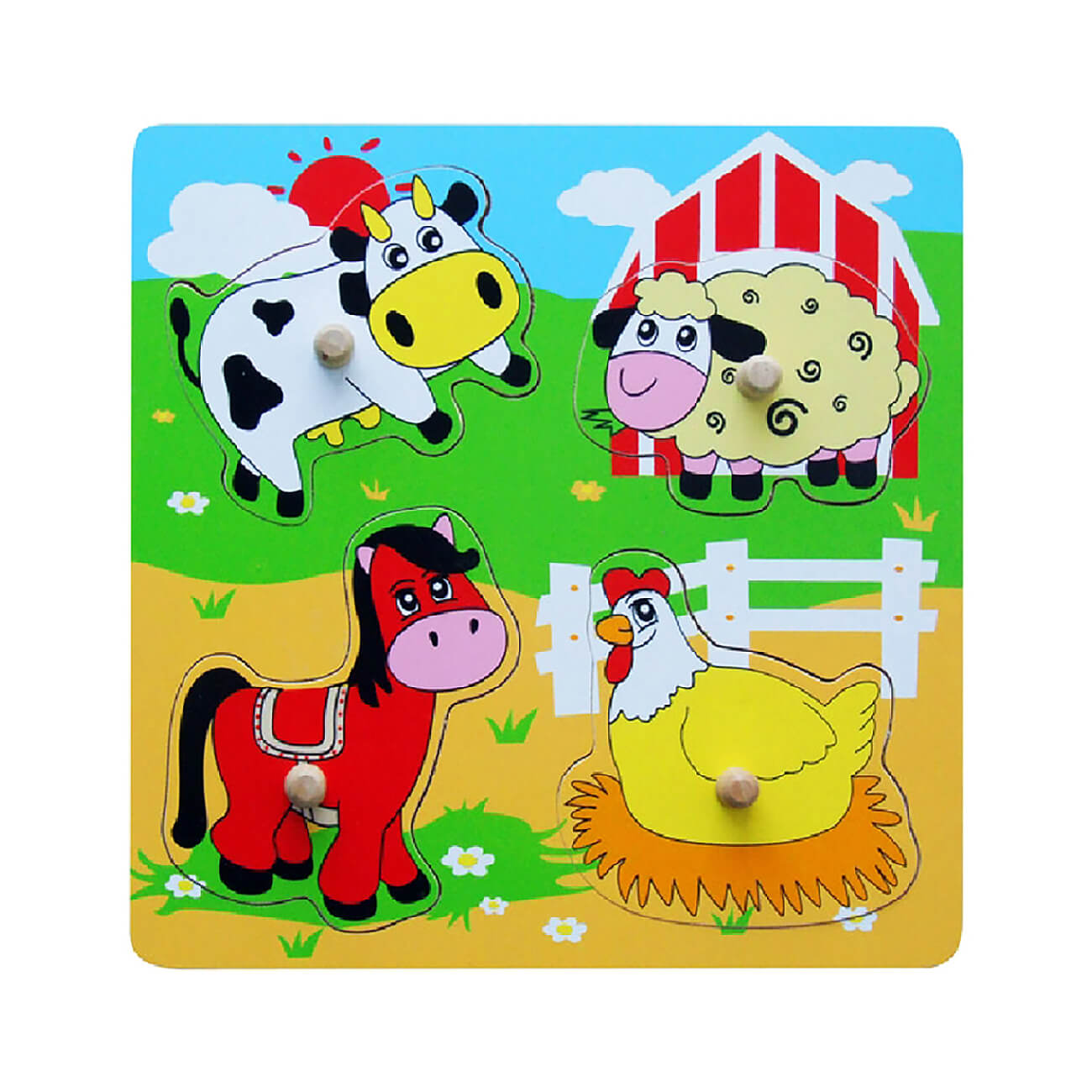 VIGA - Flat Puzzle Farm Animals