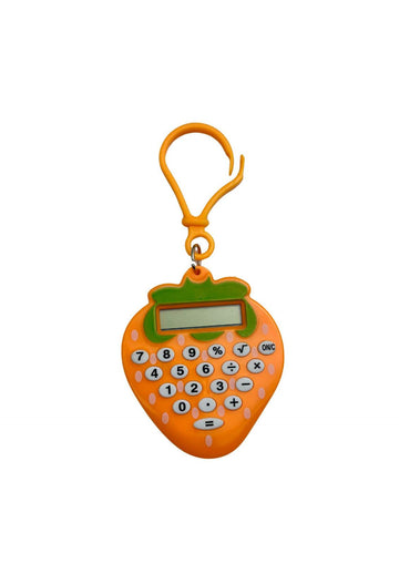 Fun Fruit Calculator Keychains Orange 12pc