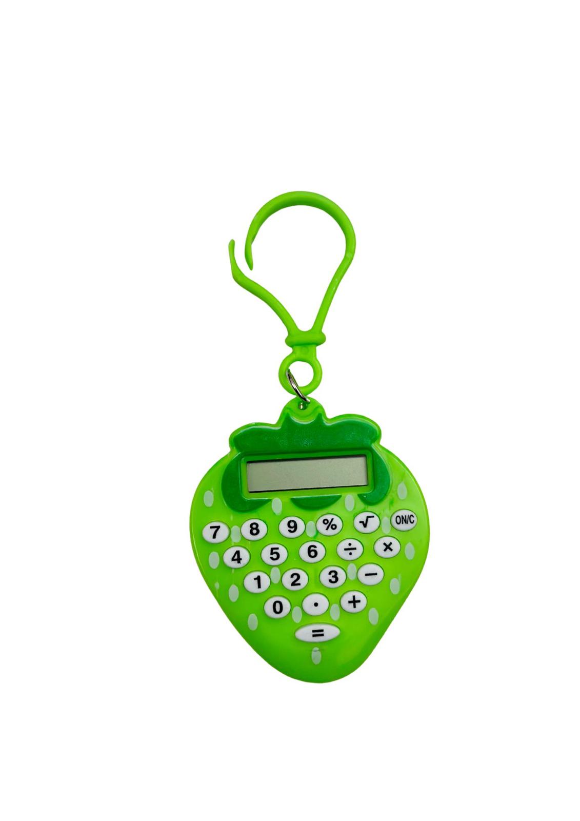 Fun Fruit Calculator Keychains Green 12pc