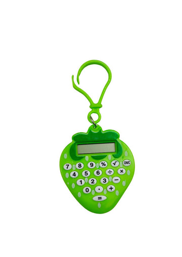 Fun Fruit Calculator Keychains Green 12pc