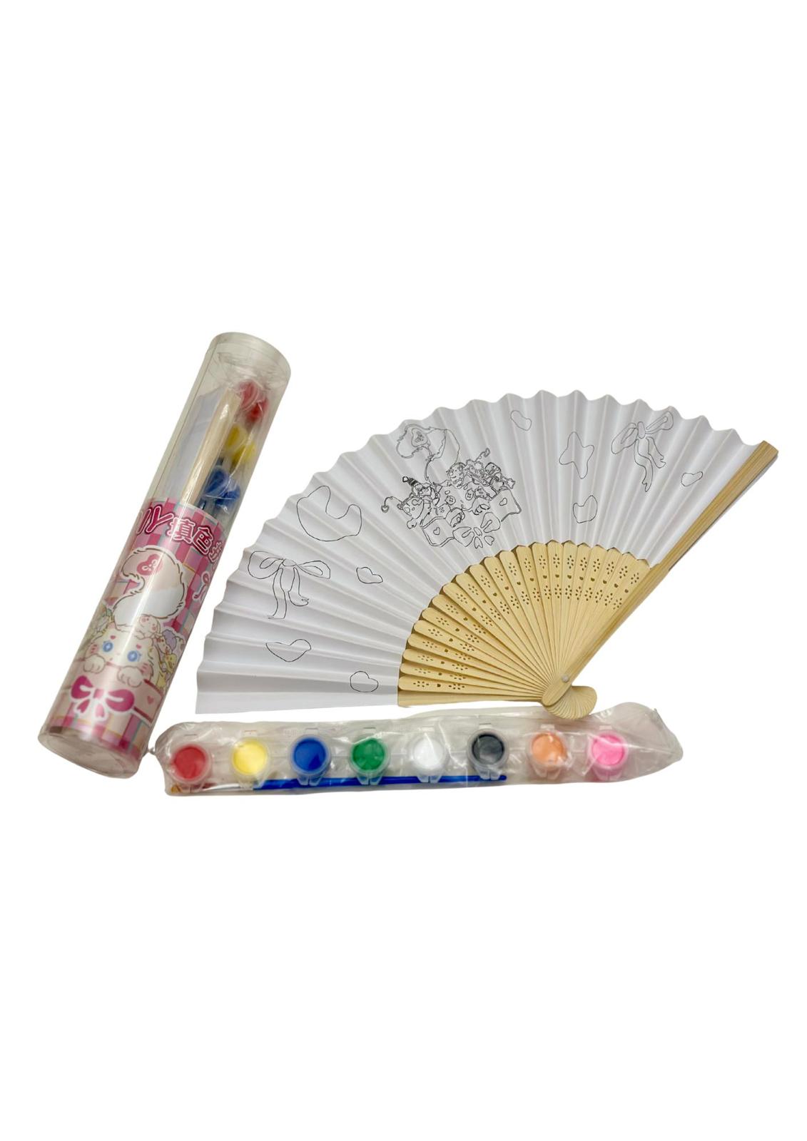 Creative Fun in a Breeze: DIY Folding Fan Painting Set 12pc