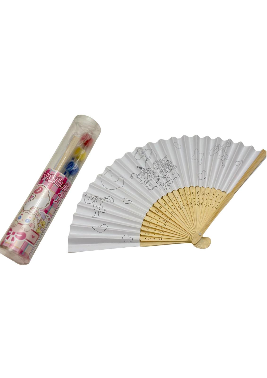 Creative Fun in a Breeze: DIY Folding Fan Painting Set 12pc
