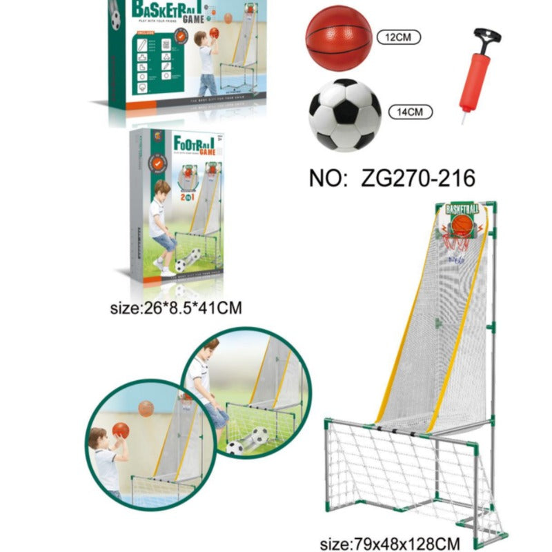 LF 2 in 1 Solo Football And Basketball Goal