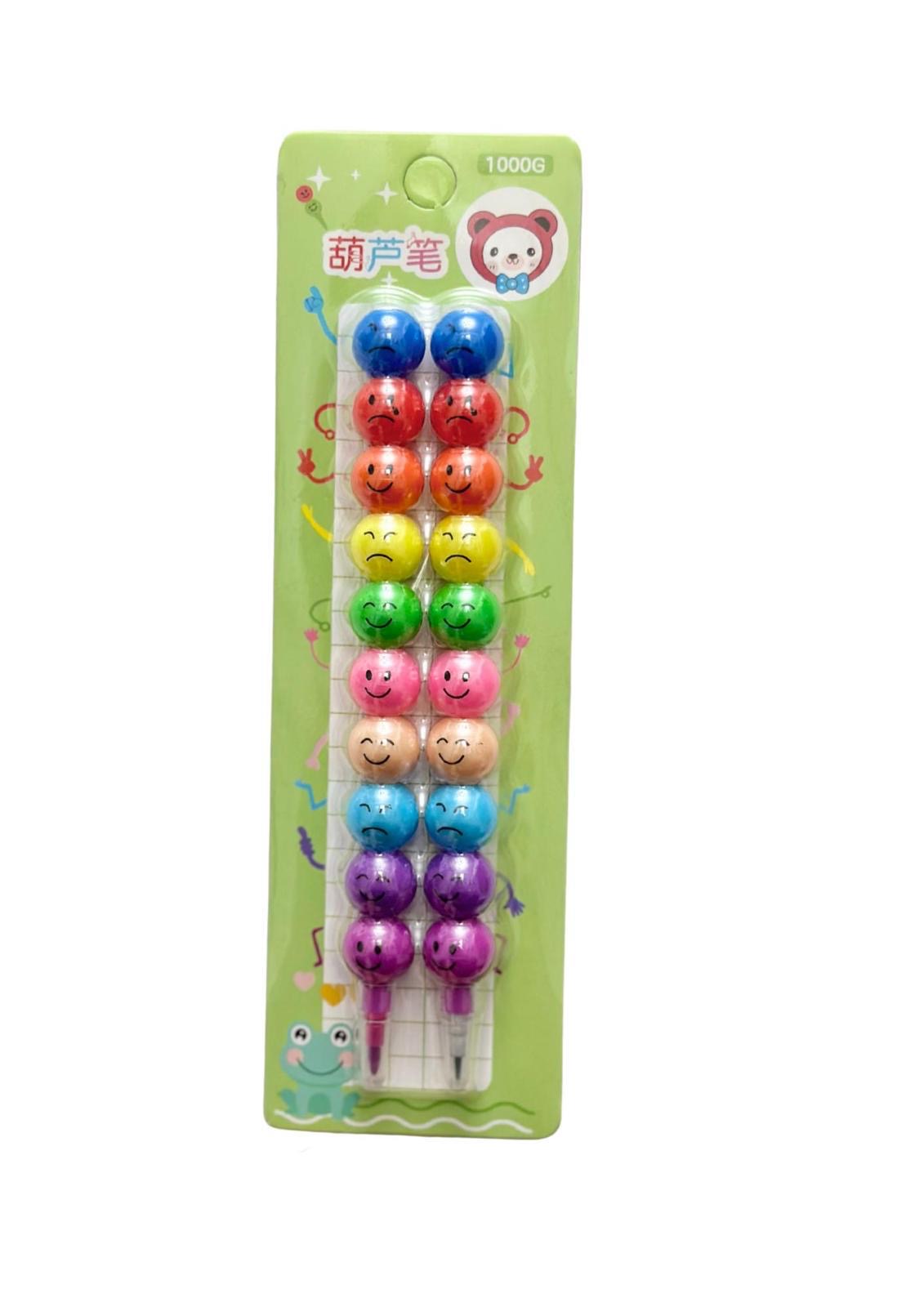 Emoji Design Pencil Set - 12 Pcs