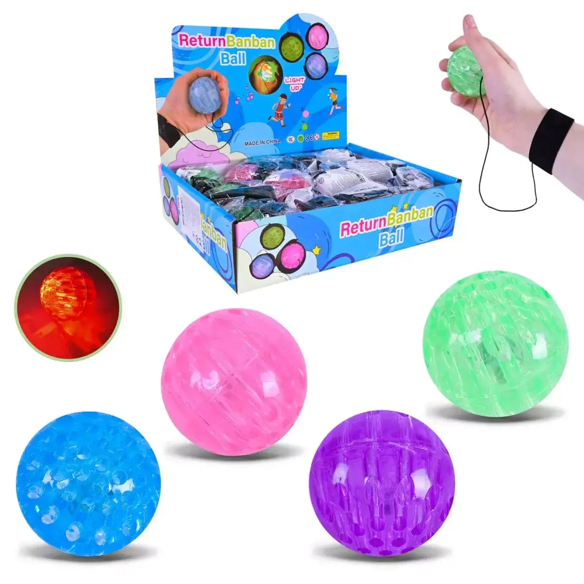 Return Banban Ball – Light-Up Bouncy Fun (Pack of 12)