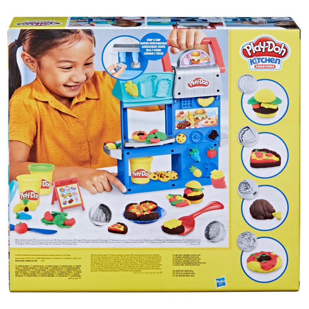 Play-Doh Kitchen Creations Busy Chef's Restaurant Playset, 2-Sided Play Kitchen