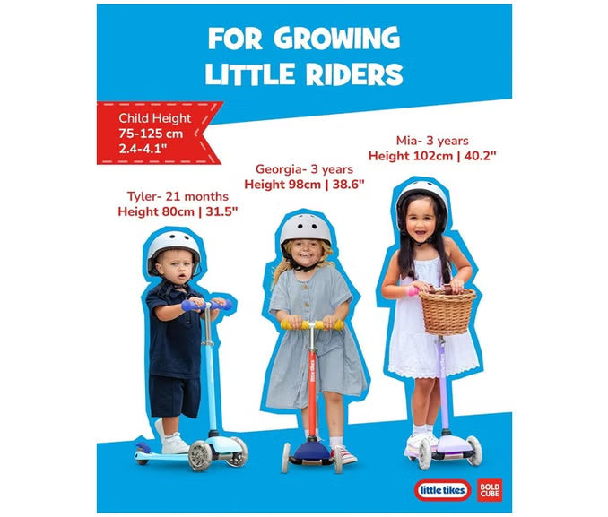 BOLDCUBE X LITTLE TIKES TEENY 3-WHEEL SCOOTER - BLUE/NAVY