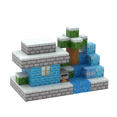 Minecraft Snow House Magnetic Building Blocks