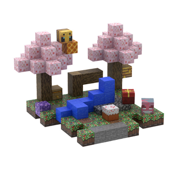 Minecraft Sakura Party Magnetic Building Blocks