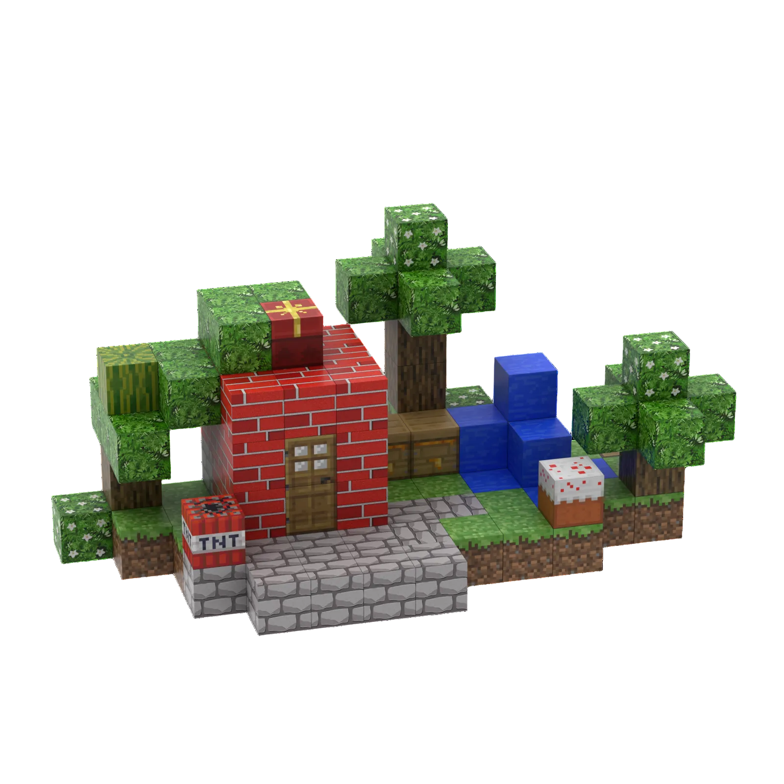 Minecraft Private Garden Magnetic Building Blocks