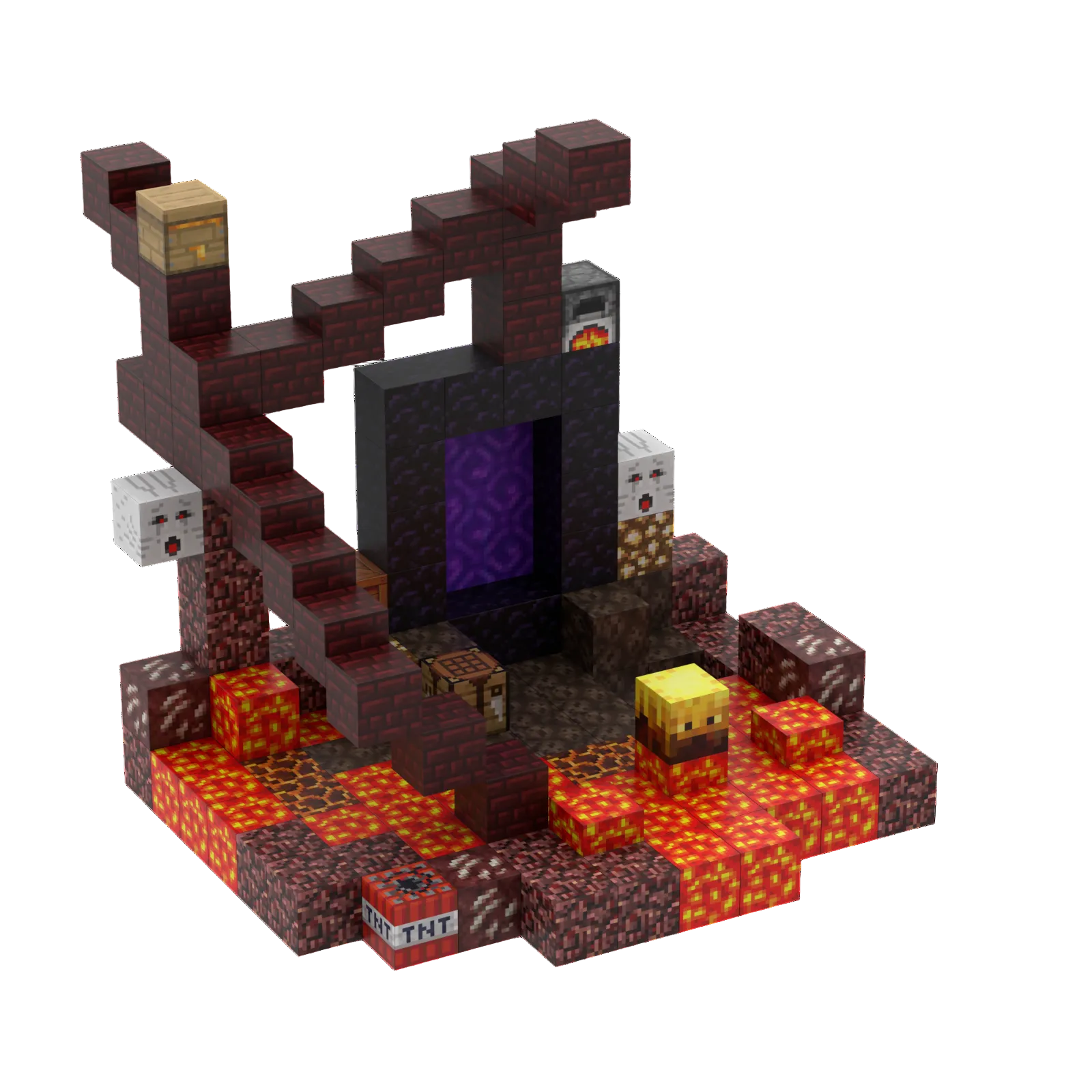Minecraft Exploring the Nether Magnetic Building Blocks
