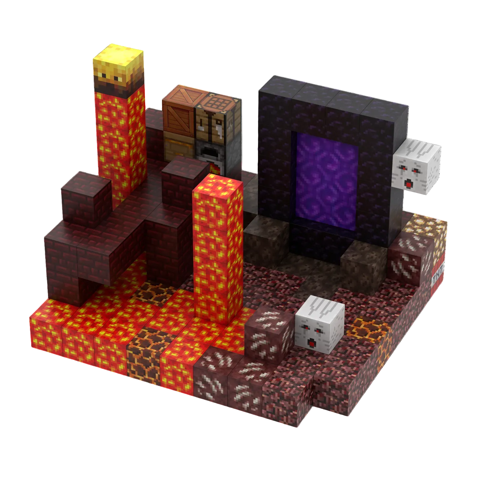 Minecraft Exploring the Nether Magnetic Building Blocks