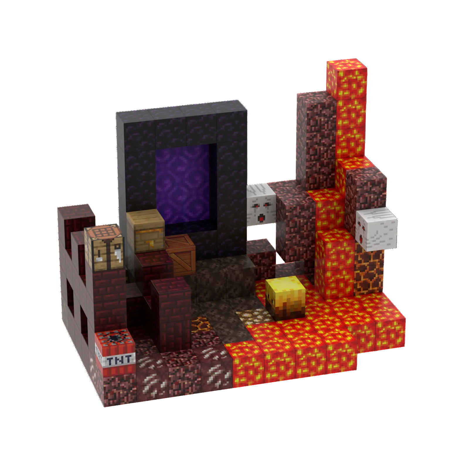 Minecraft Exploring the Nether Magnetic Building Blocks