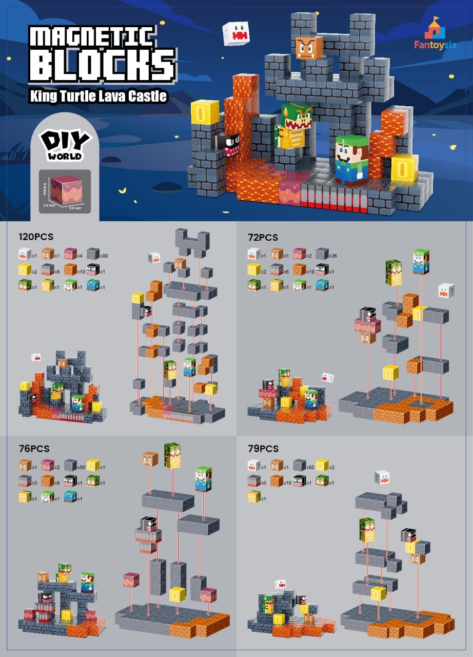 Bowser's Castle Magnetic Building Blocks