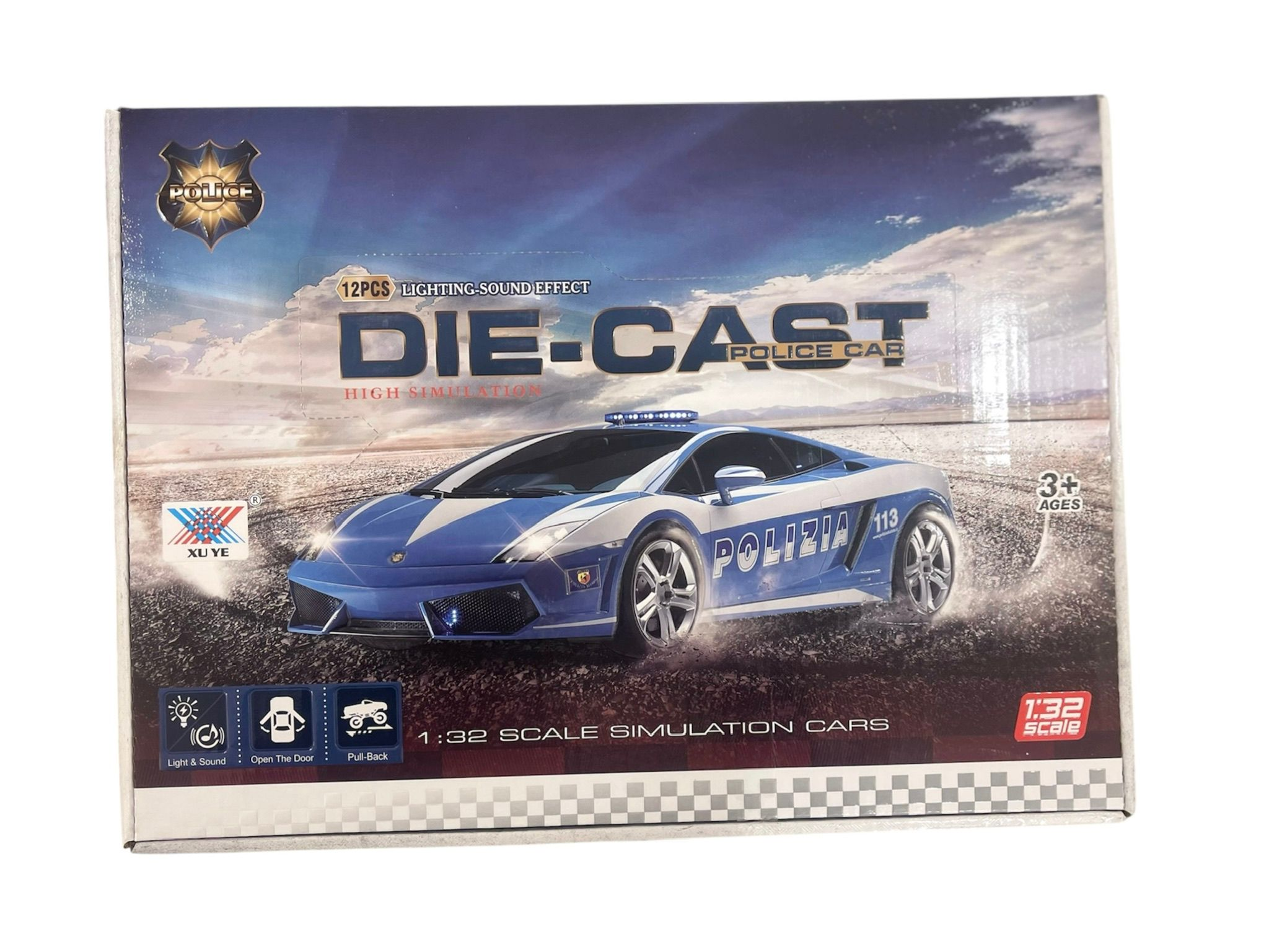 12 pcs die cast police car