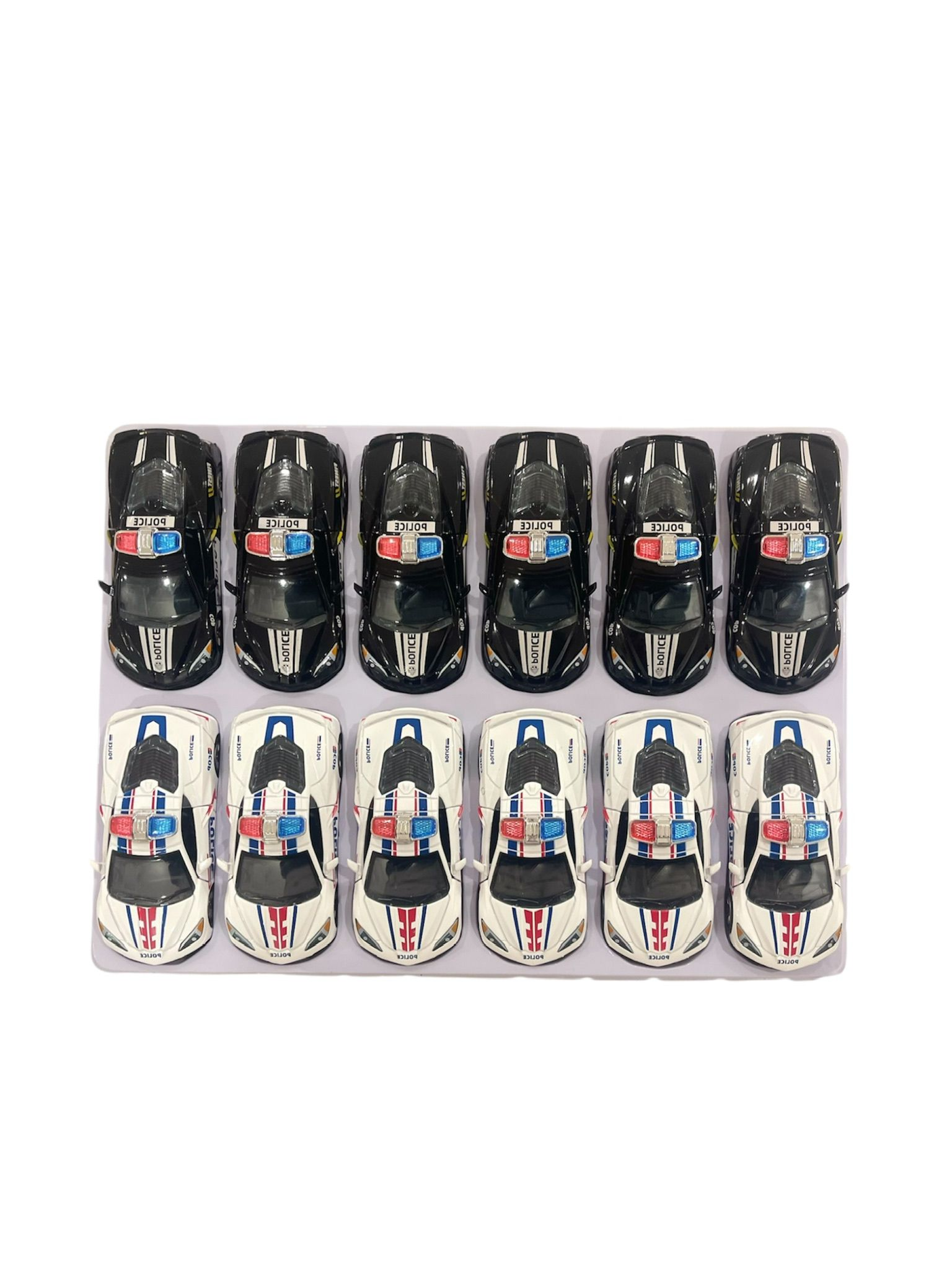 12 pcs die cast police car