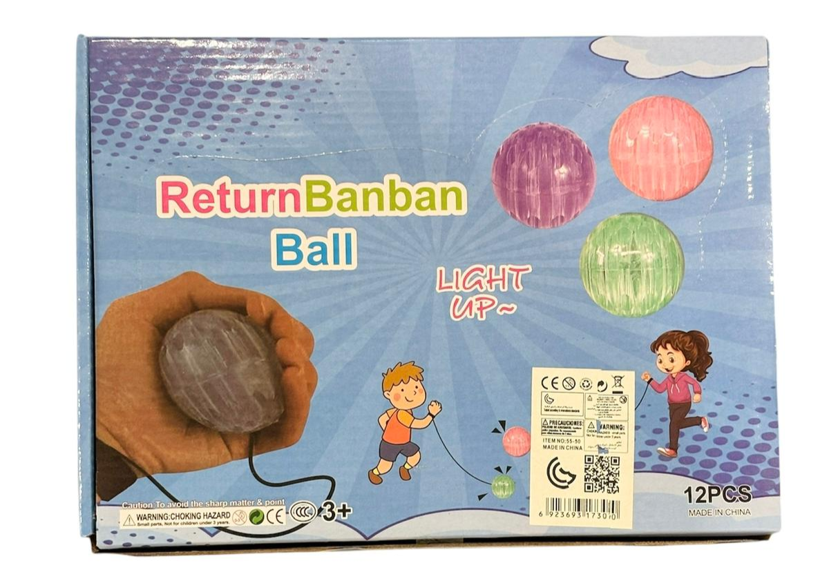 12 pcs return banban ball with LED lights