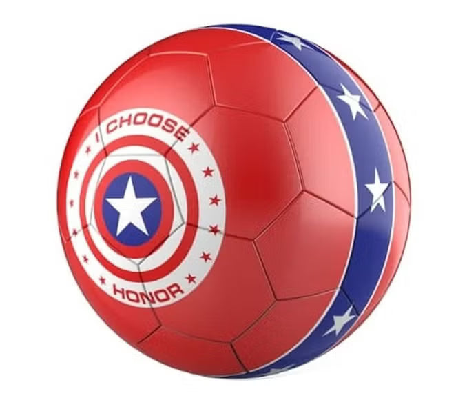 MARVEL CAPTAIN AMERICA RED FOOTBALL