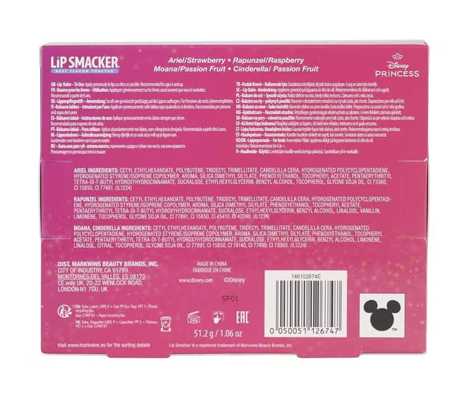 MARKWINS DISNEY PRINCESS LIP BALM SET