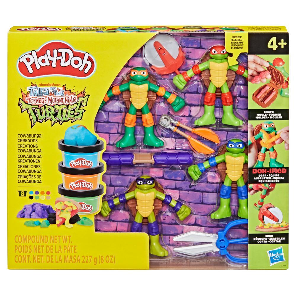 Play-Doh Teenage Mutant Ninja Turtles Cowabunga Creations Bendy 4 Inch Action Figures Set