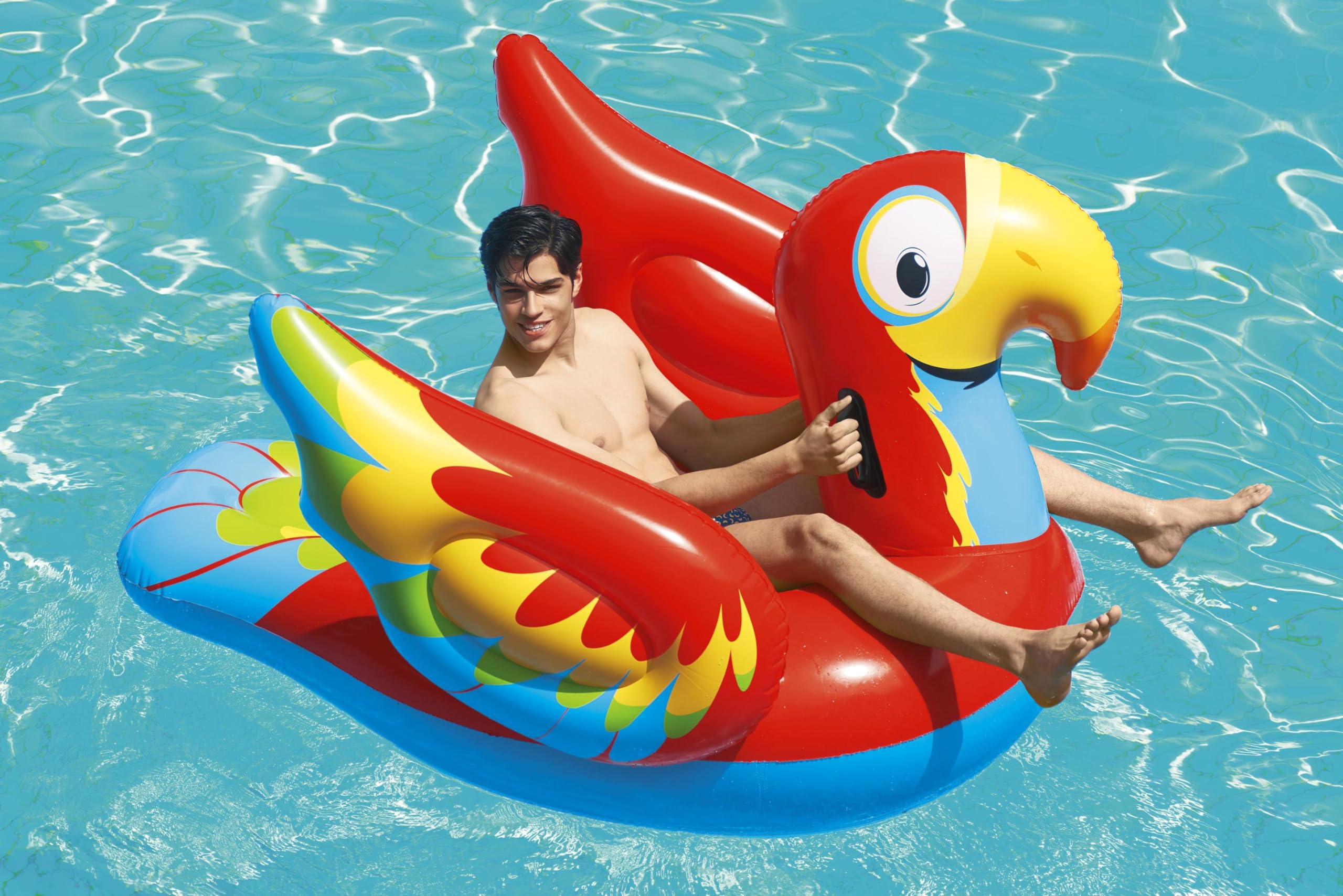 Bestway®  6'8" x 52"/2.03m x 1.32m Peppy Parrot Ride-On