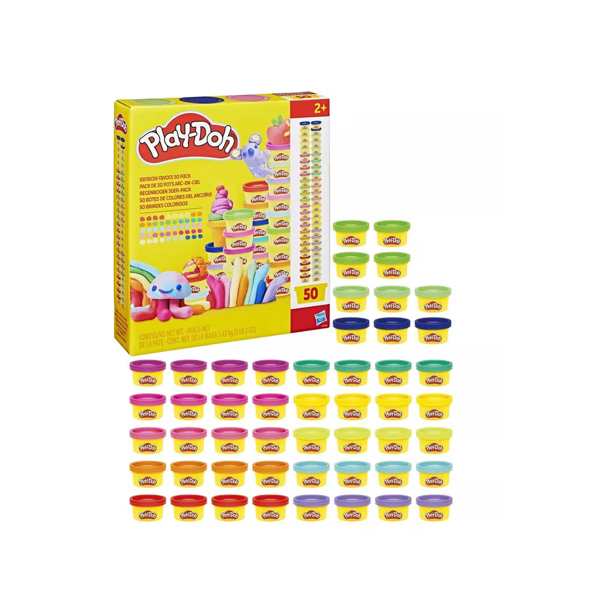 PLAY DOH SUPER RAINBOW FAVORS 50 PACK