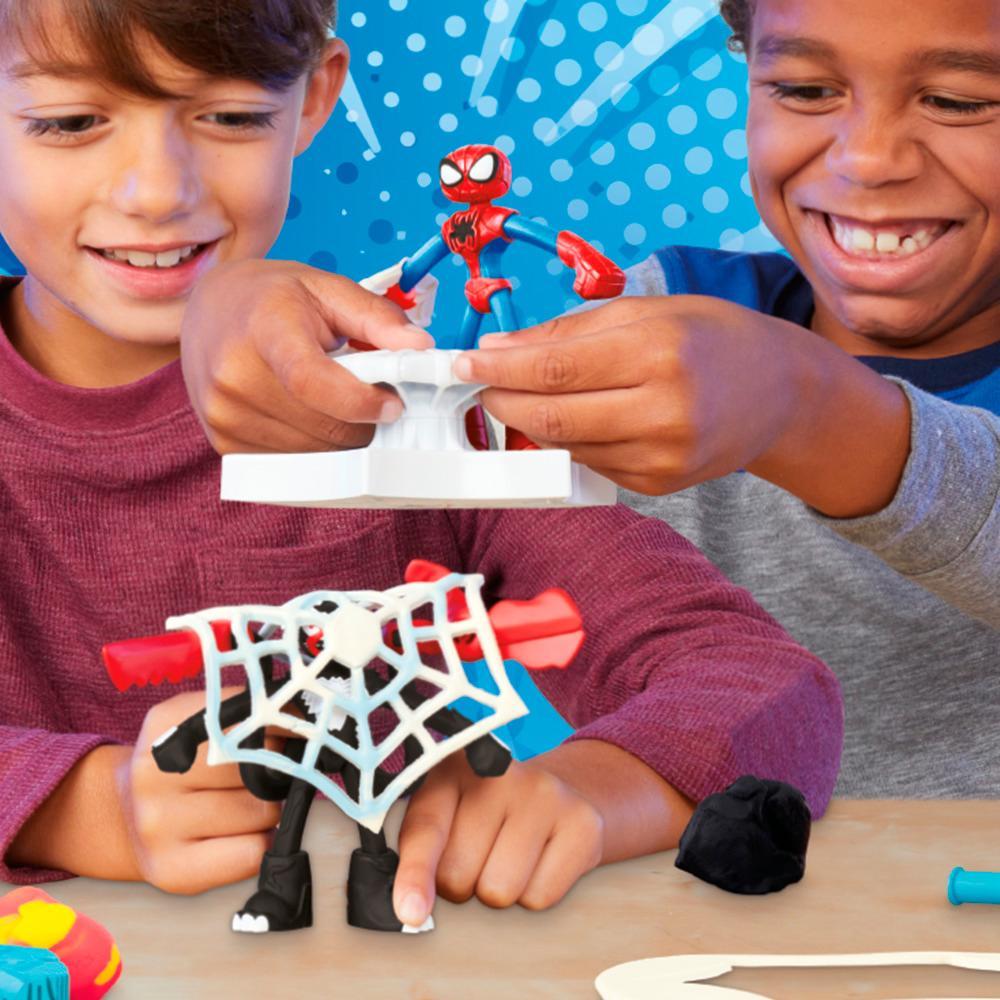 Play-Doh Marvel Spider-Man Launch & Slice Battle Playset with 2 Action Figures